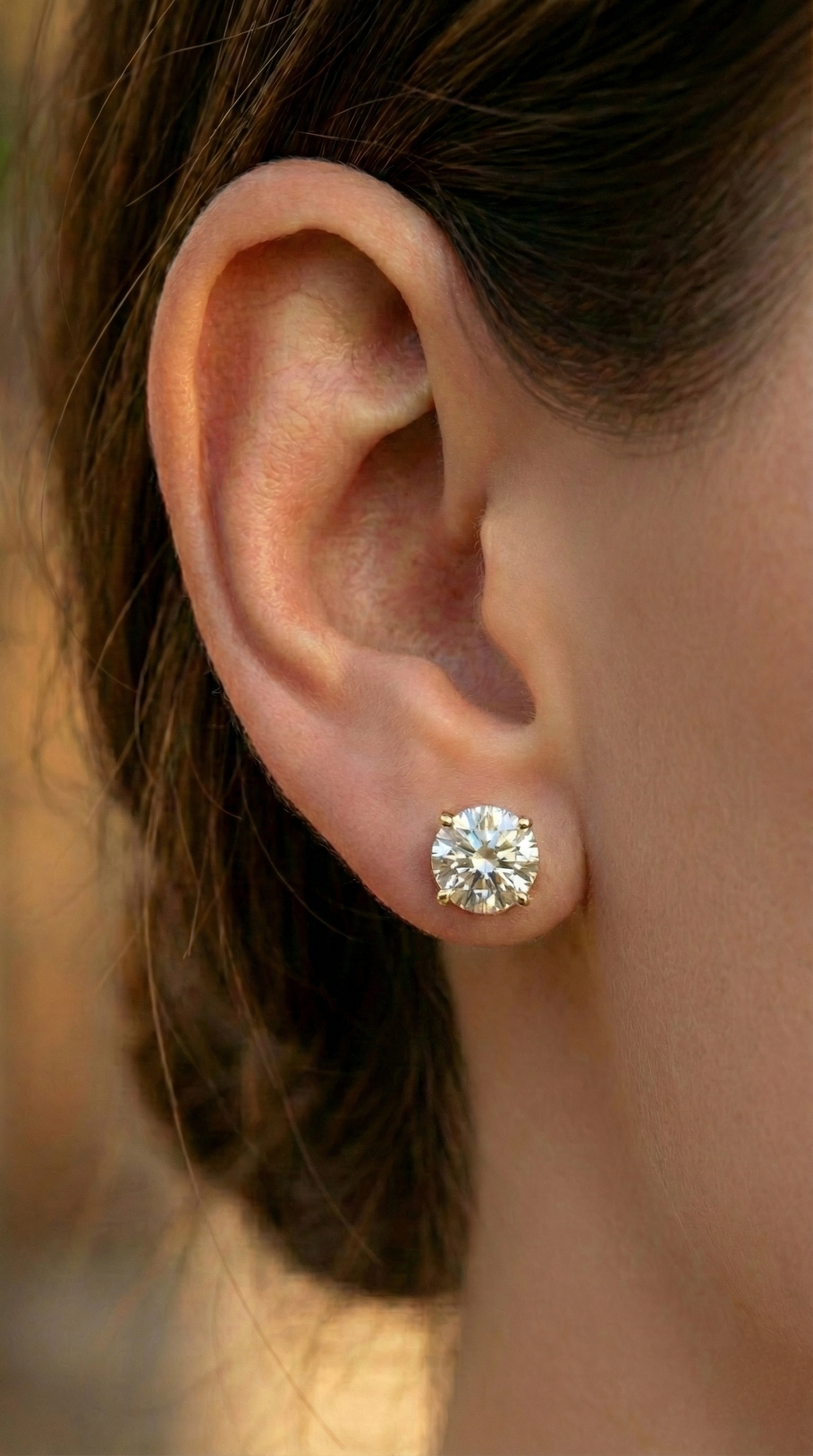 Round Stud Earrings