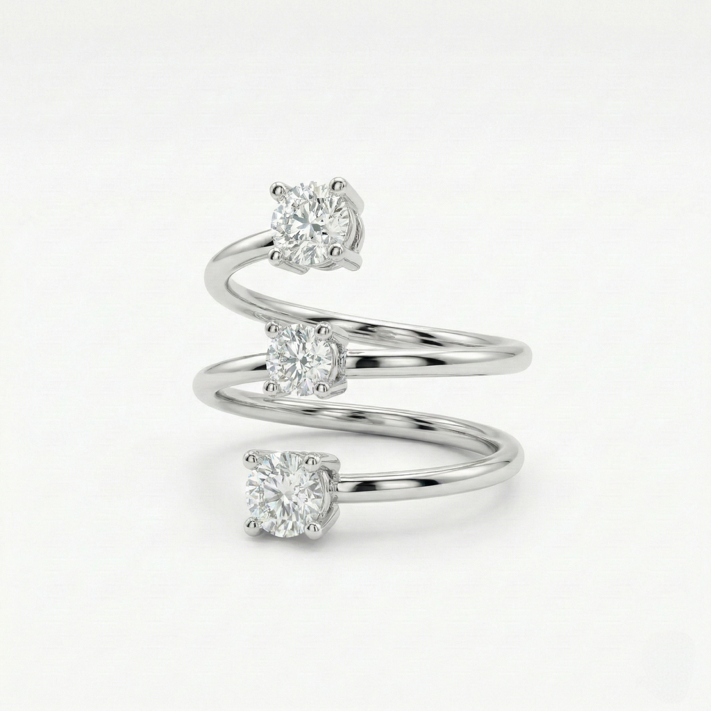 Trinity Spiral Ring