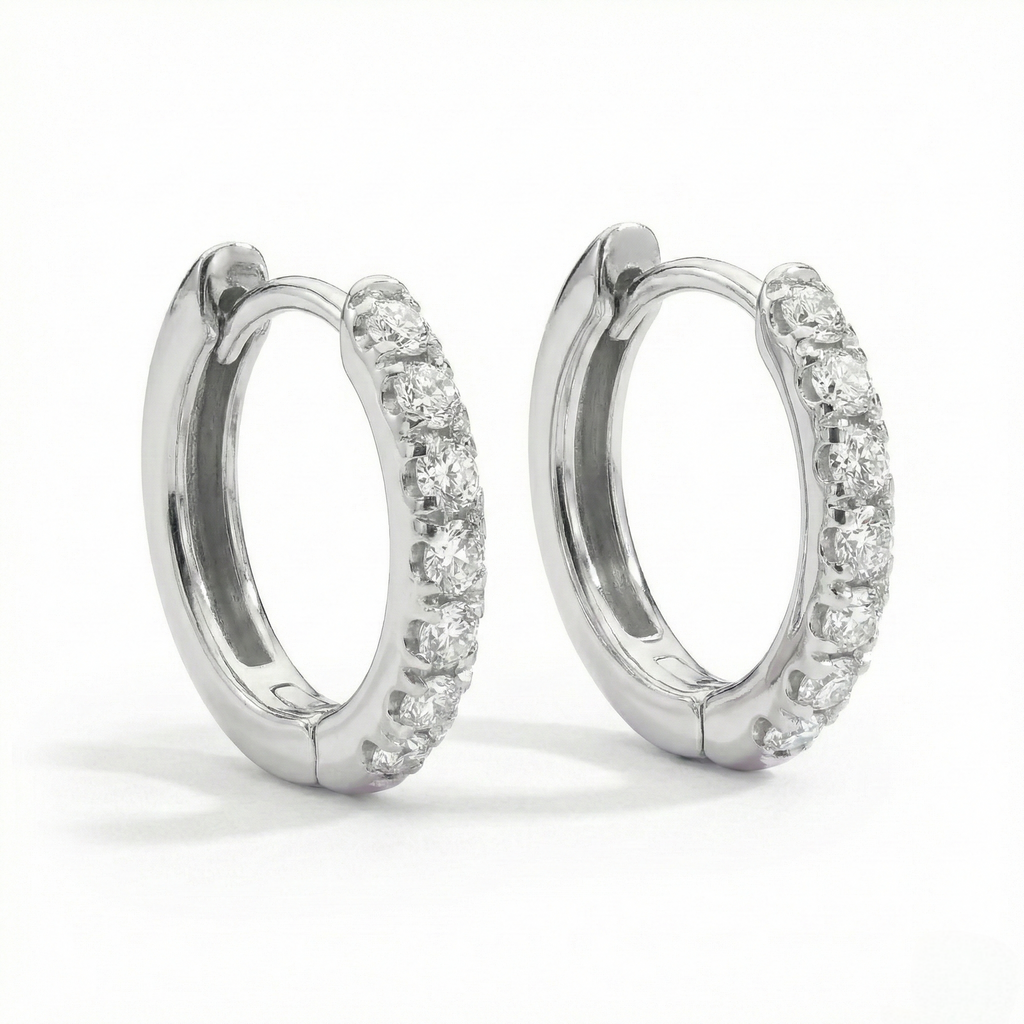 Hoop Diamonds Earrings