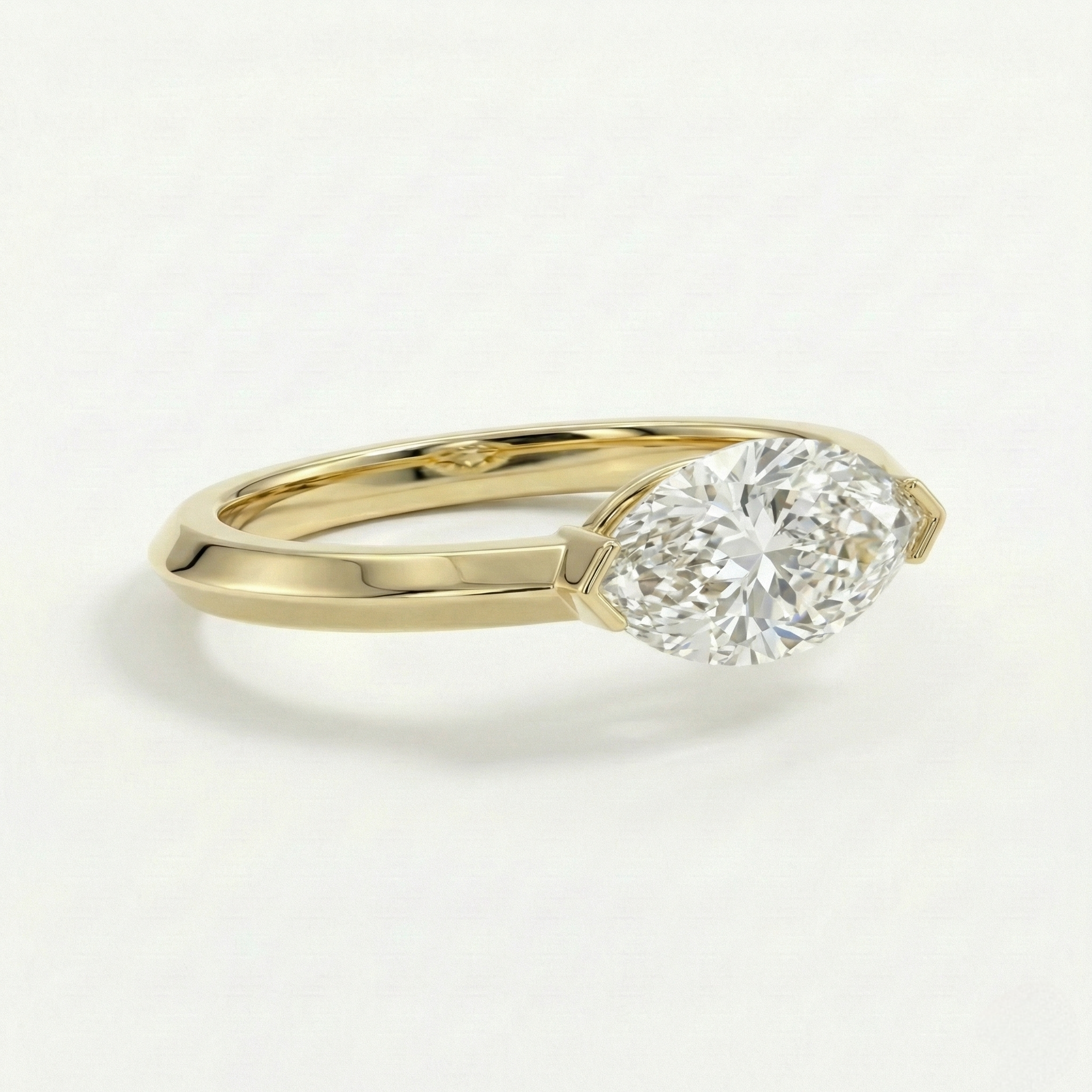 Art Deco Marquise Bezel Set Ring