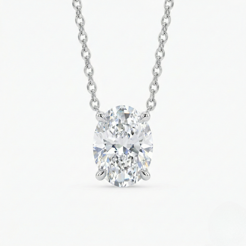 Oval Solitaire Pendant