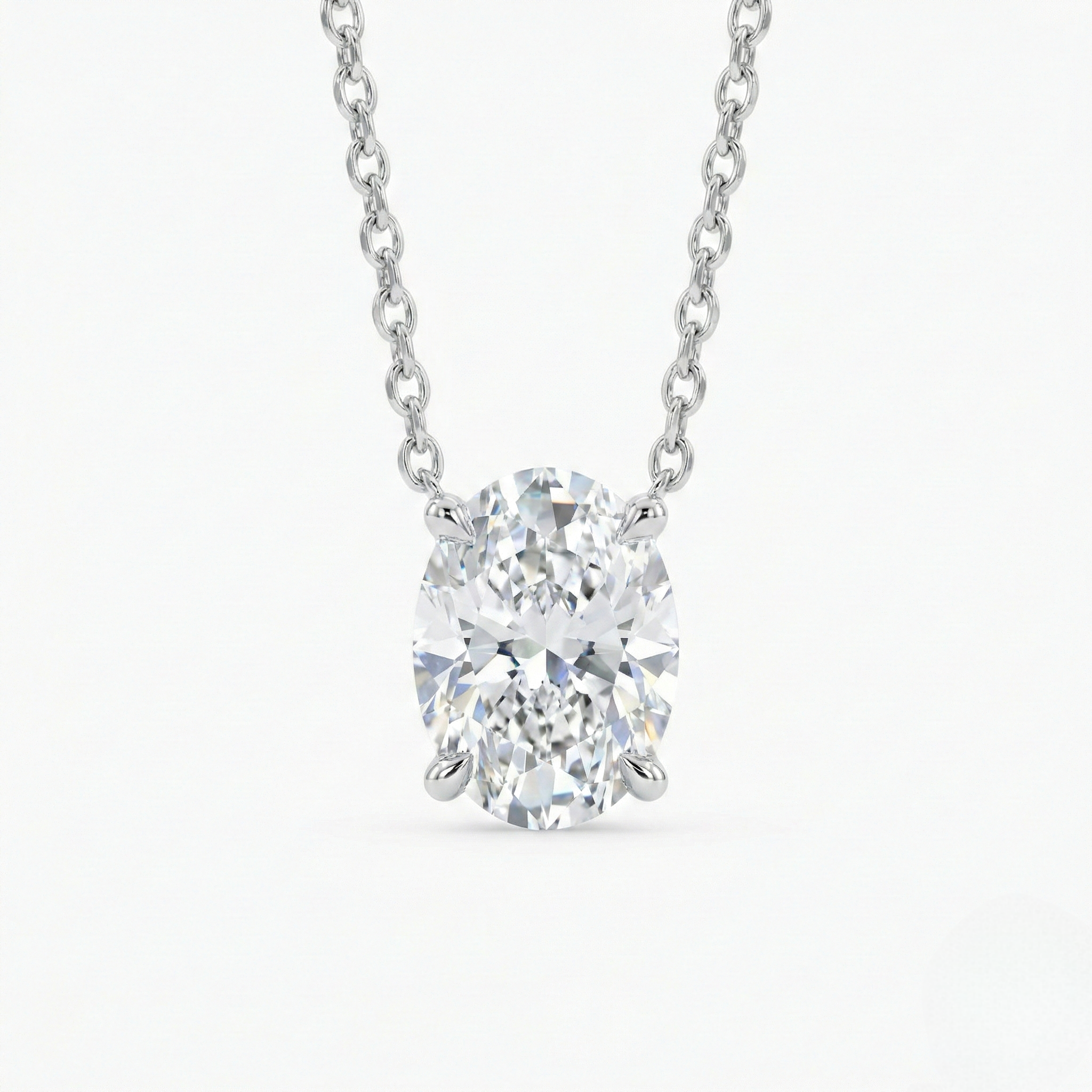 Oval Solitaire Pendant
