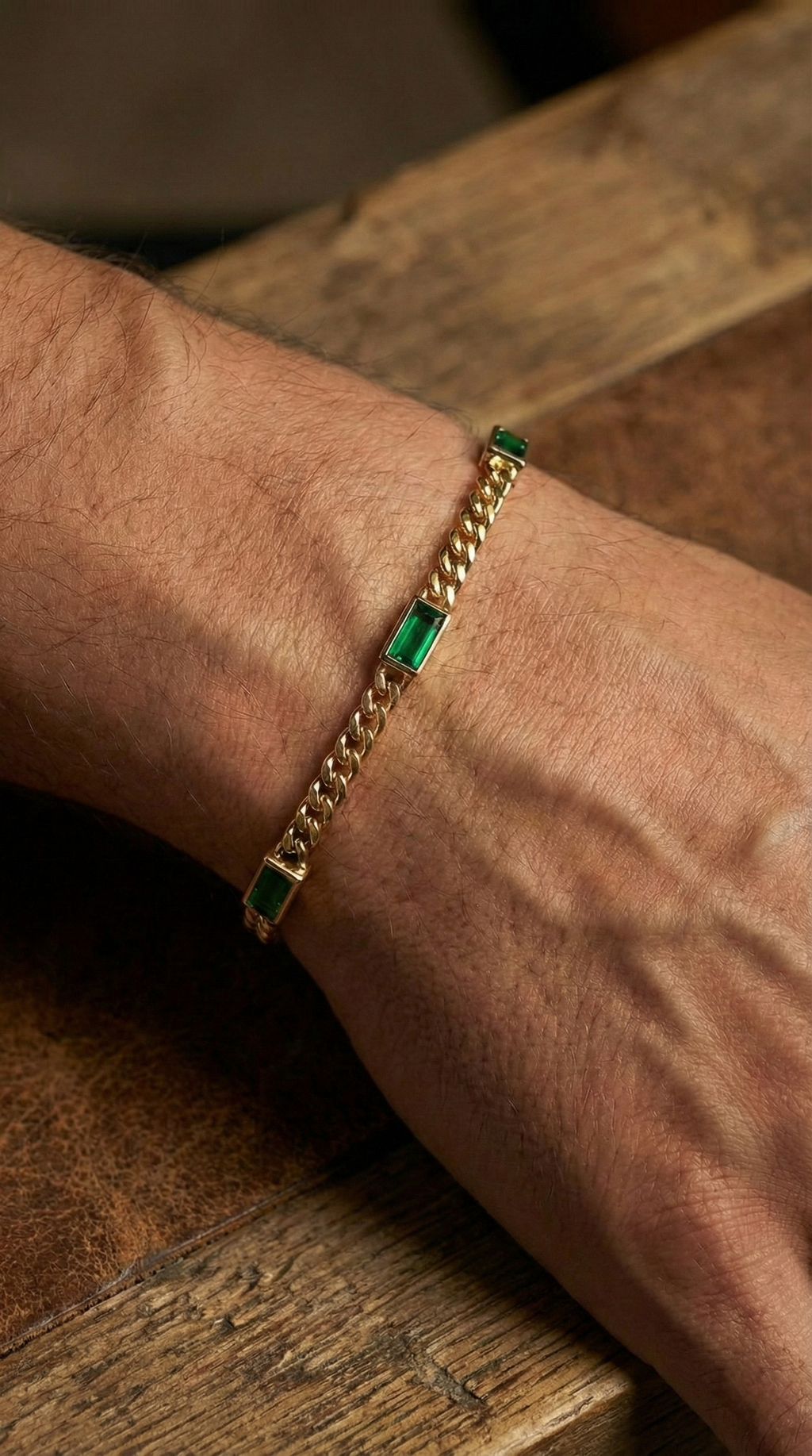 Emerald Baguette Bracelet