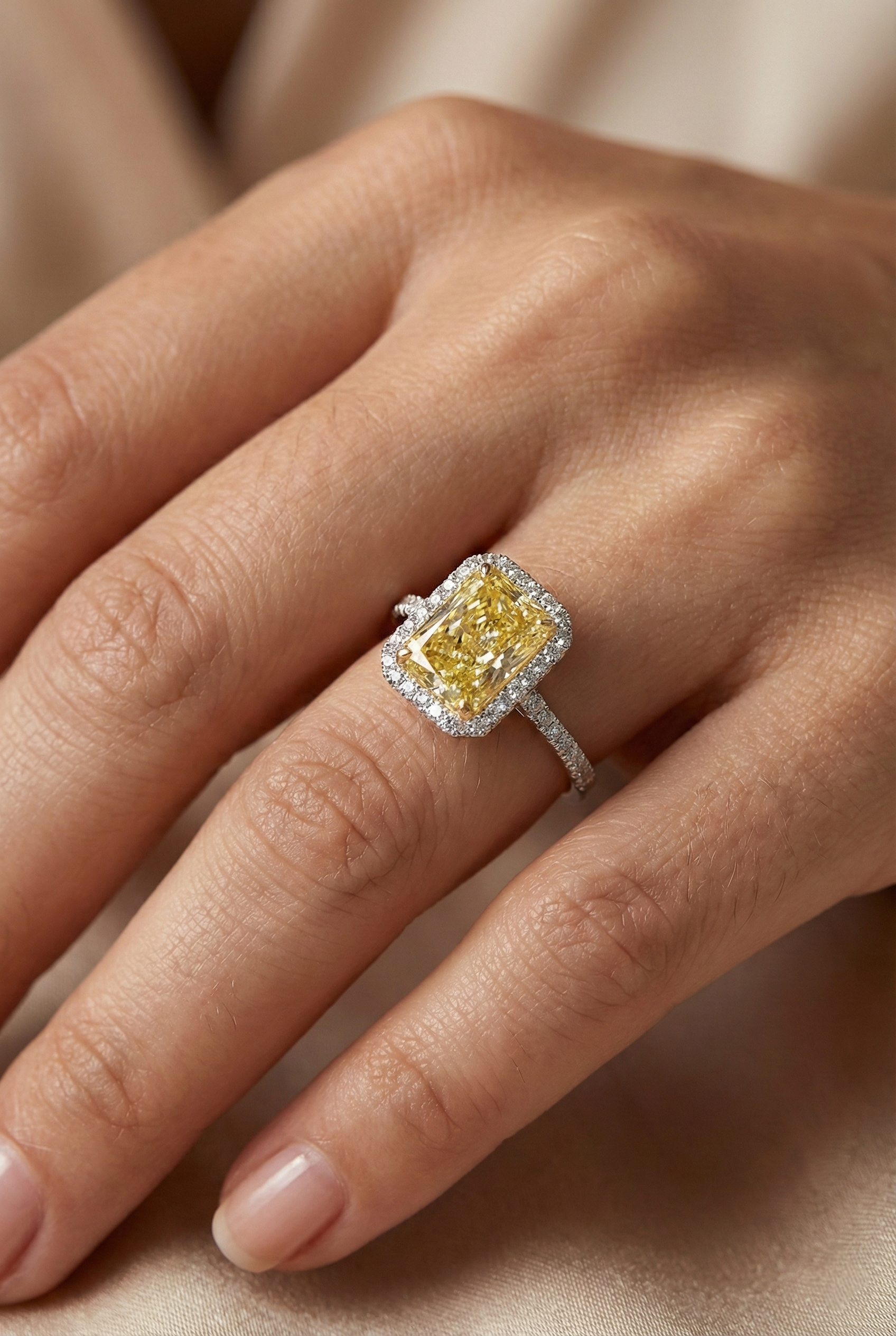 Fancy Radiant Royal Diamond Ring