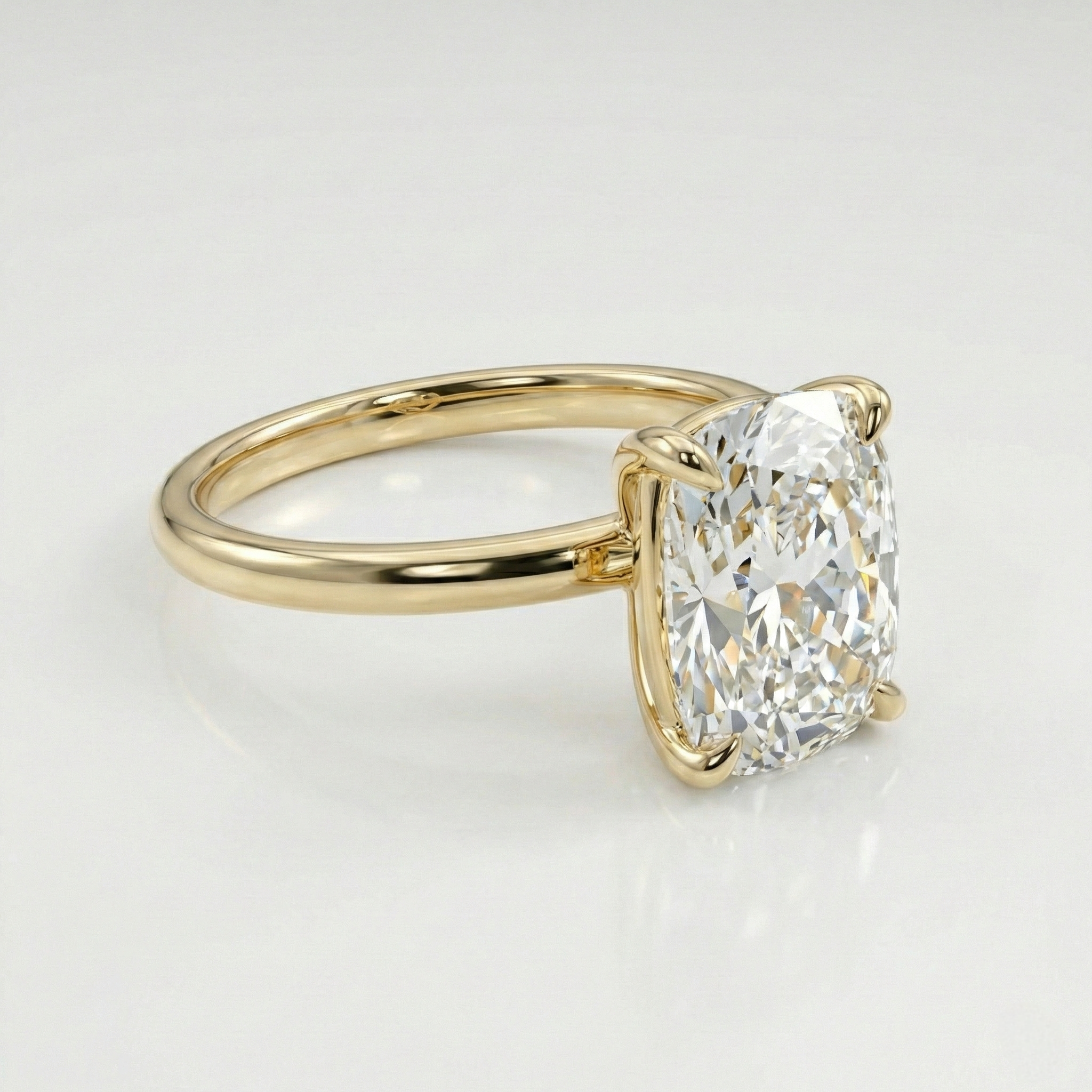 Cushion Solitaire Ring