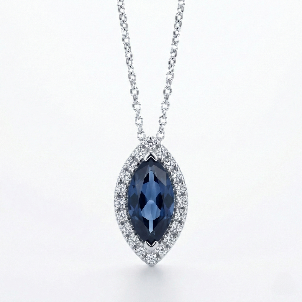 London Blue Marquise Pendant