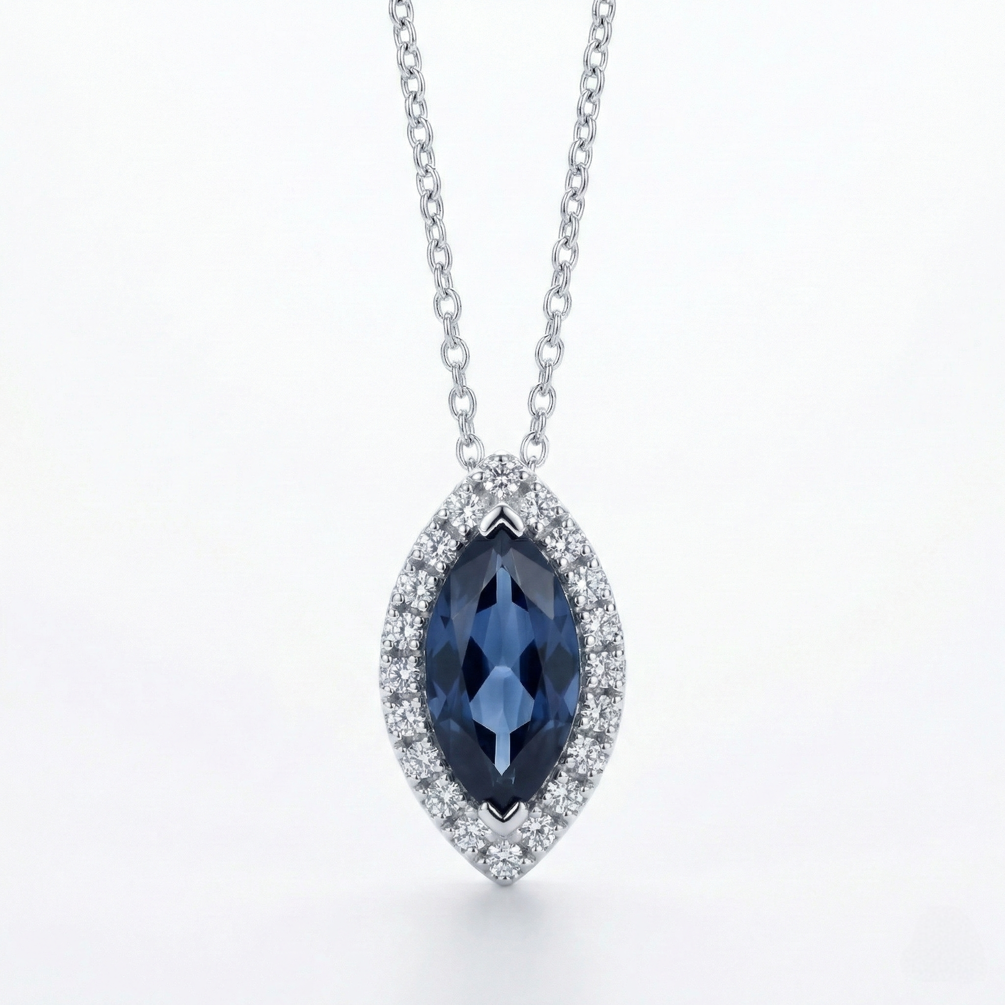 London Blue Marquise Pendant
