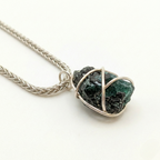 Handcrafted Raw Emerald Pendant