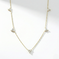 Diamond Cluster Station Necklace