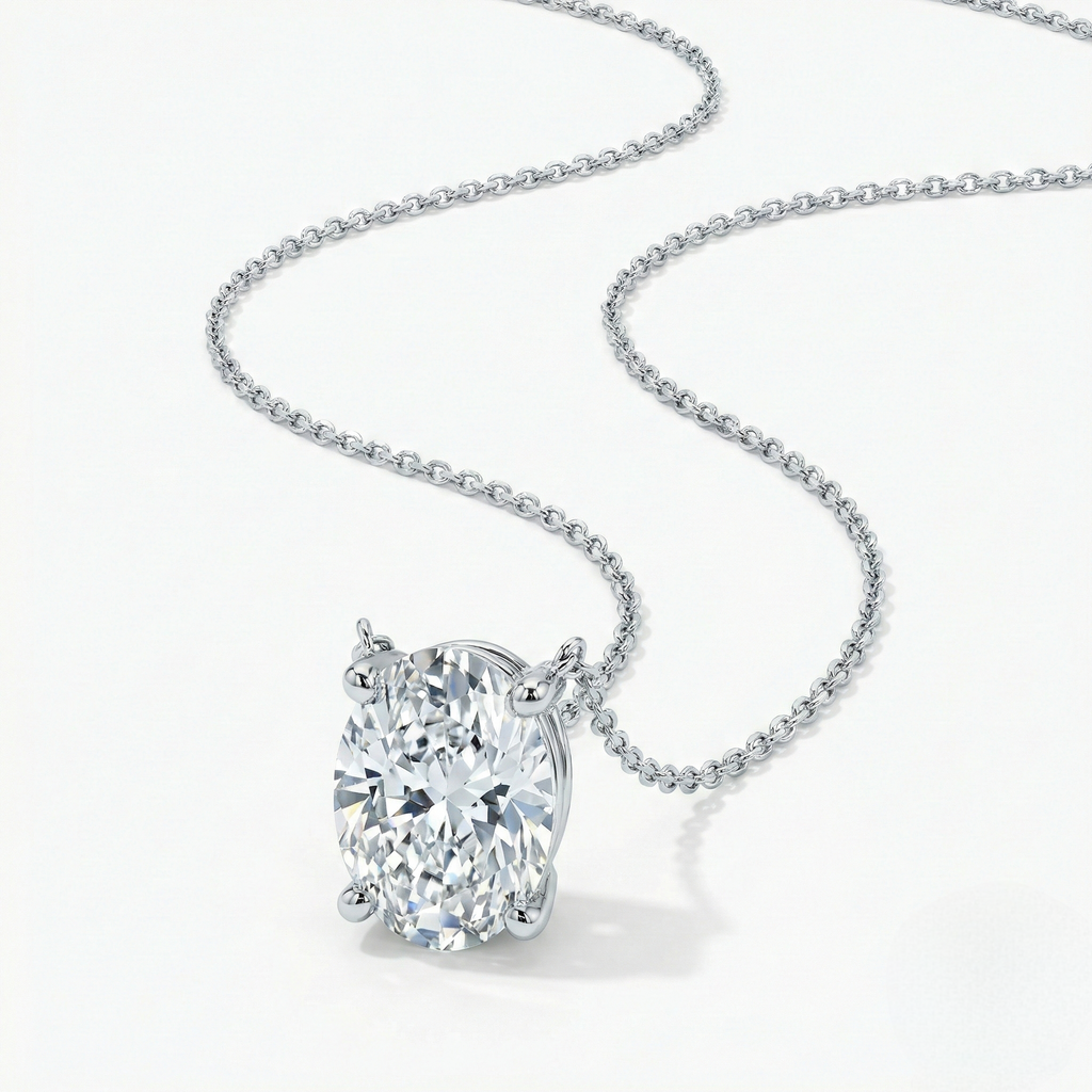 Oval Solitaire Pendant