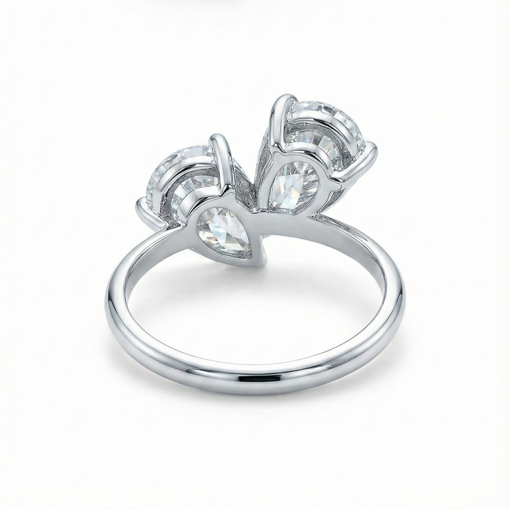 Twin Pear Diamond Ring