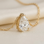 Pear Solitaire Pendant