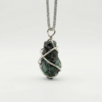 Handcrafted Raw Emerald Pendant