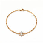 Diamond Star of David Bracelet