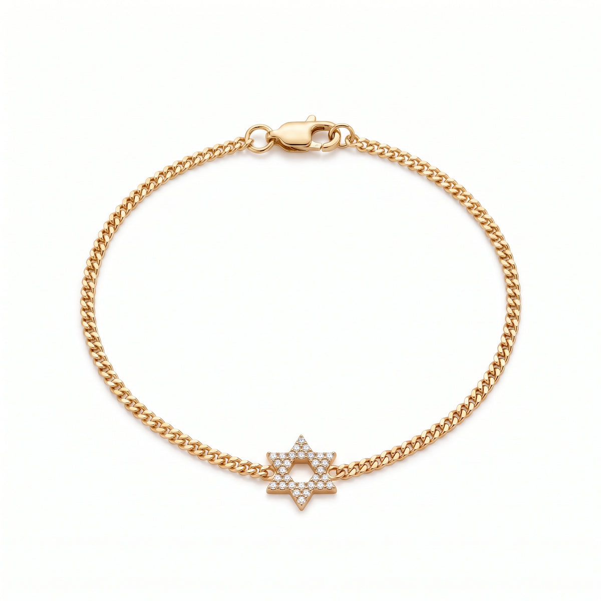 Diamond Star of David Bracelet