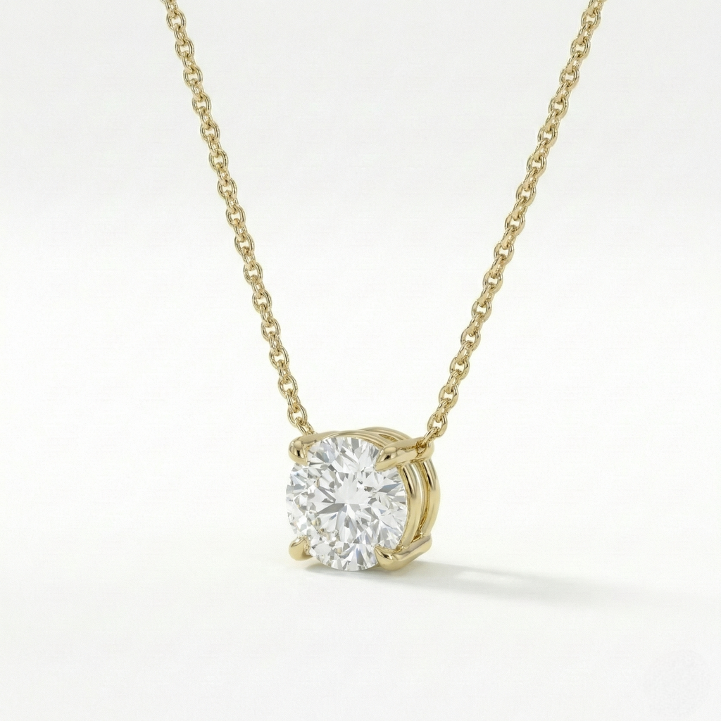 Round Solitaire pendant