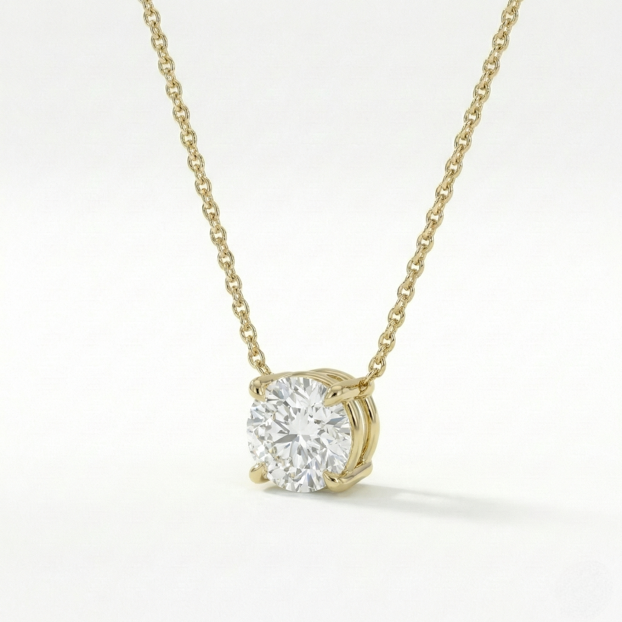 Round Solitaire pendant