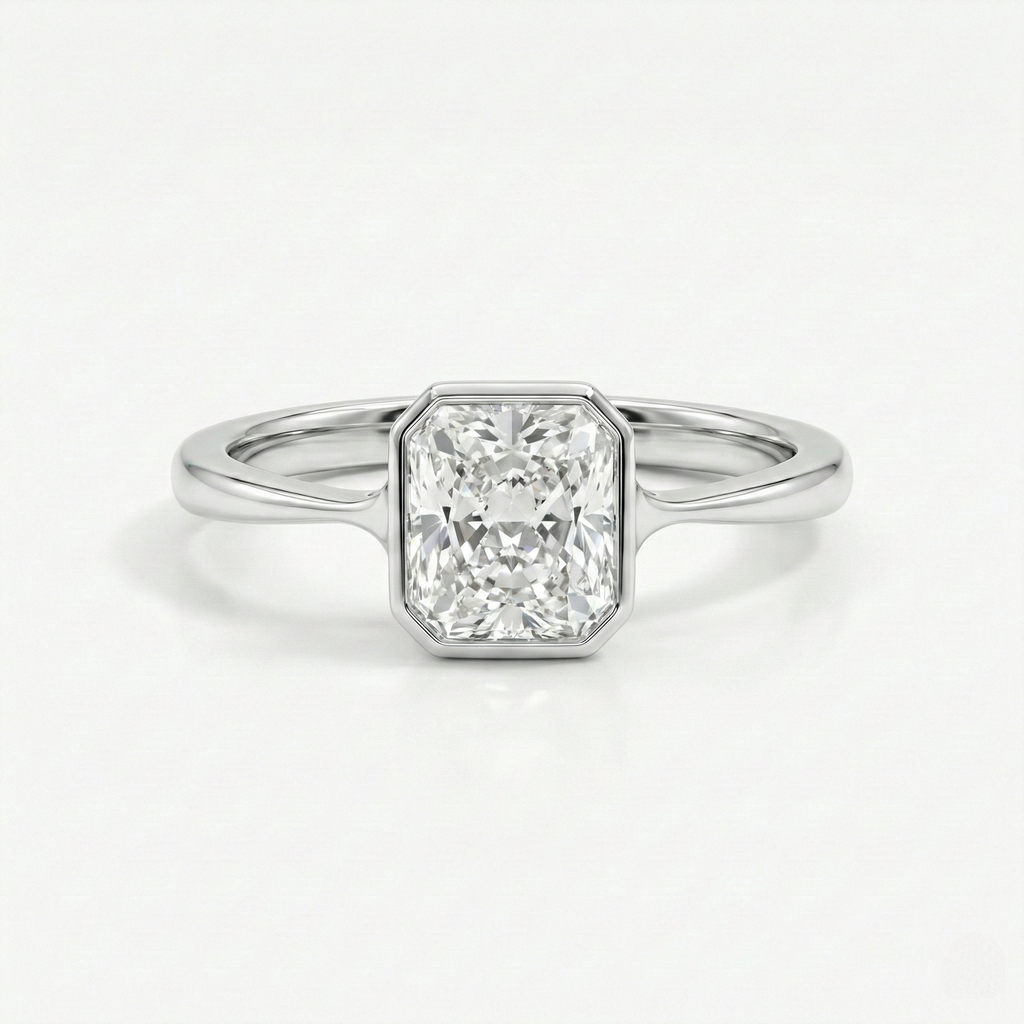 Radiant Bezel Diamond Ring