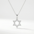 Star Of David Diamonds Necklace
