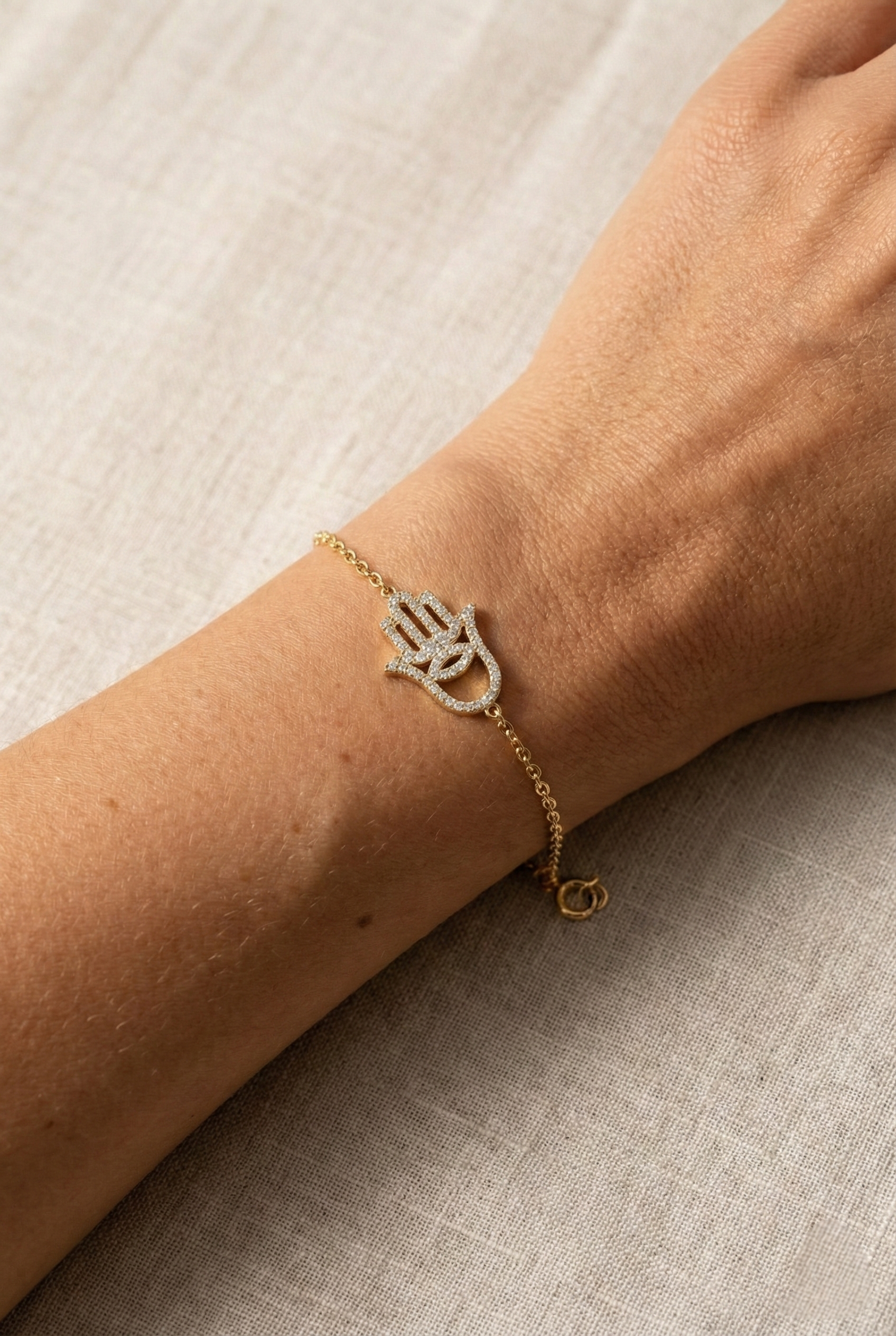 Big Hamsa Diamonds Bracelet