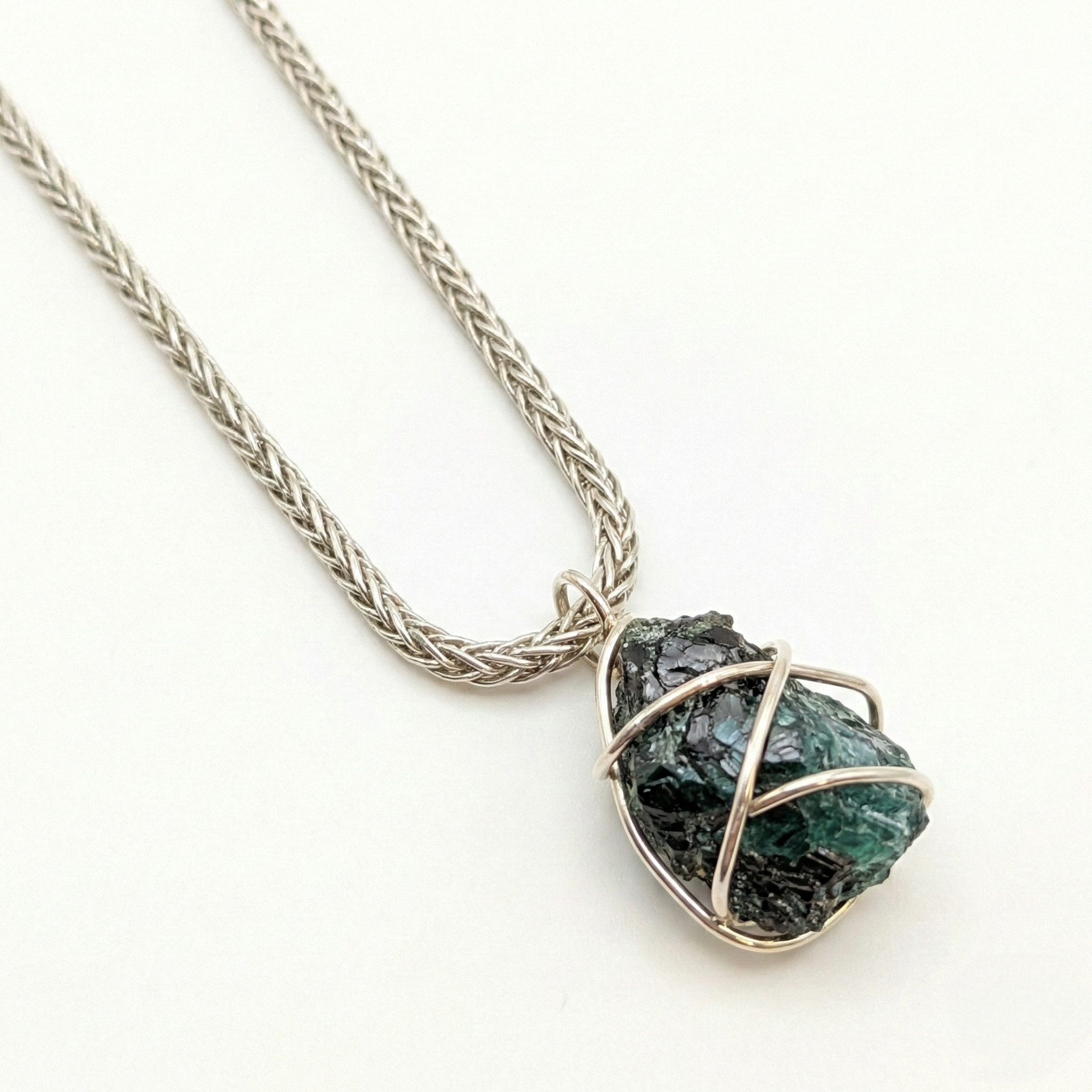 Handcrafted Raw Emerald Pendant