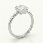 Emerald Cut Bezel Ring