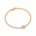 Diamond Star of David Bracelet