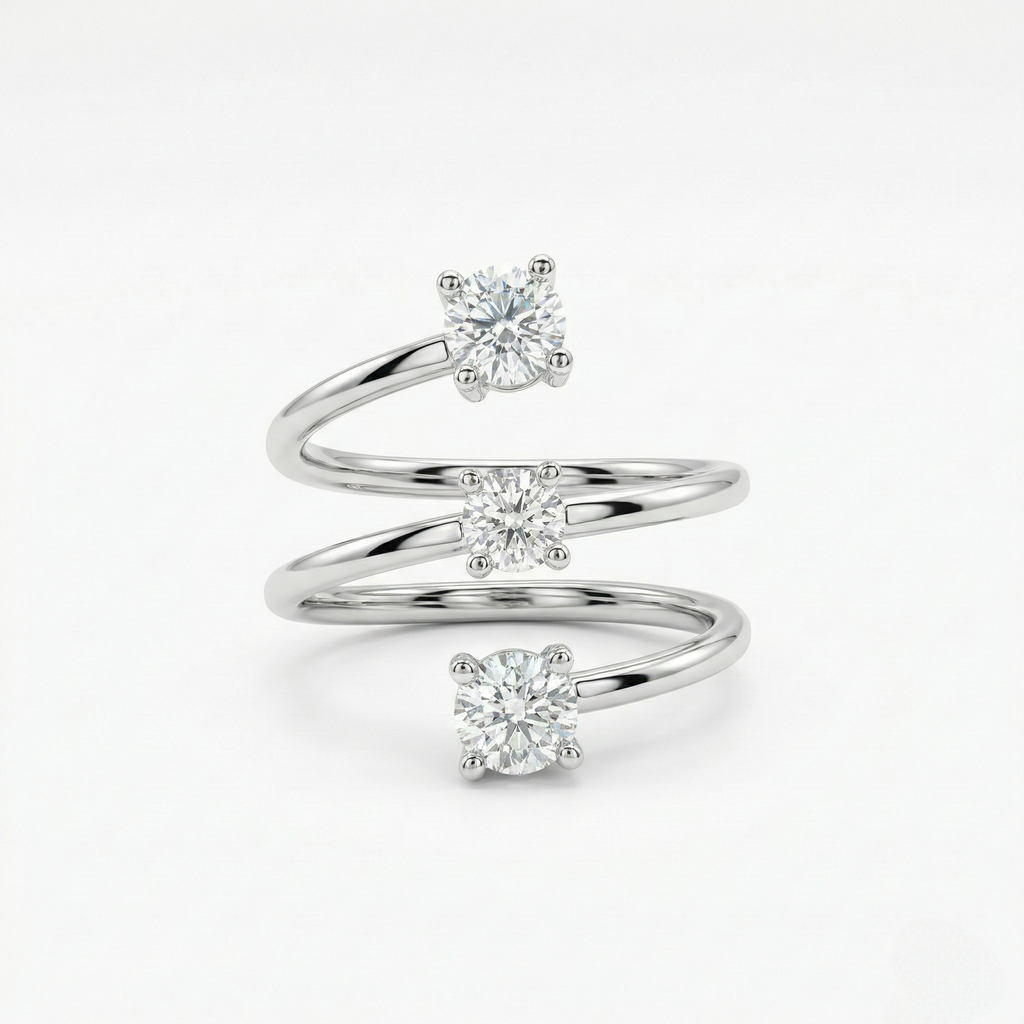 Trinity Spiral Ring