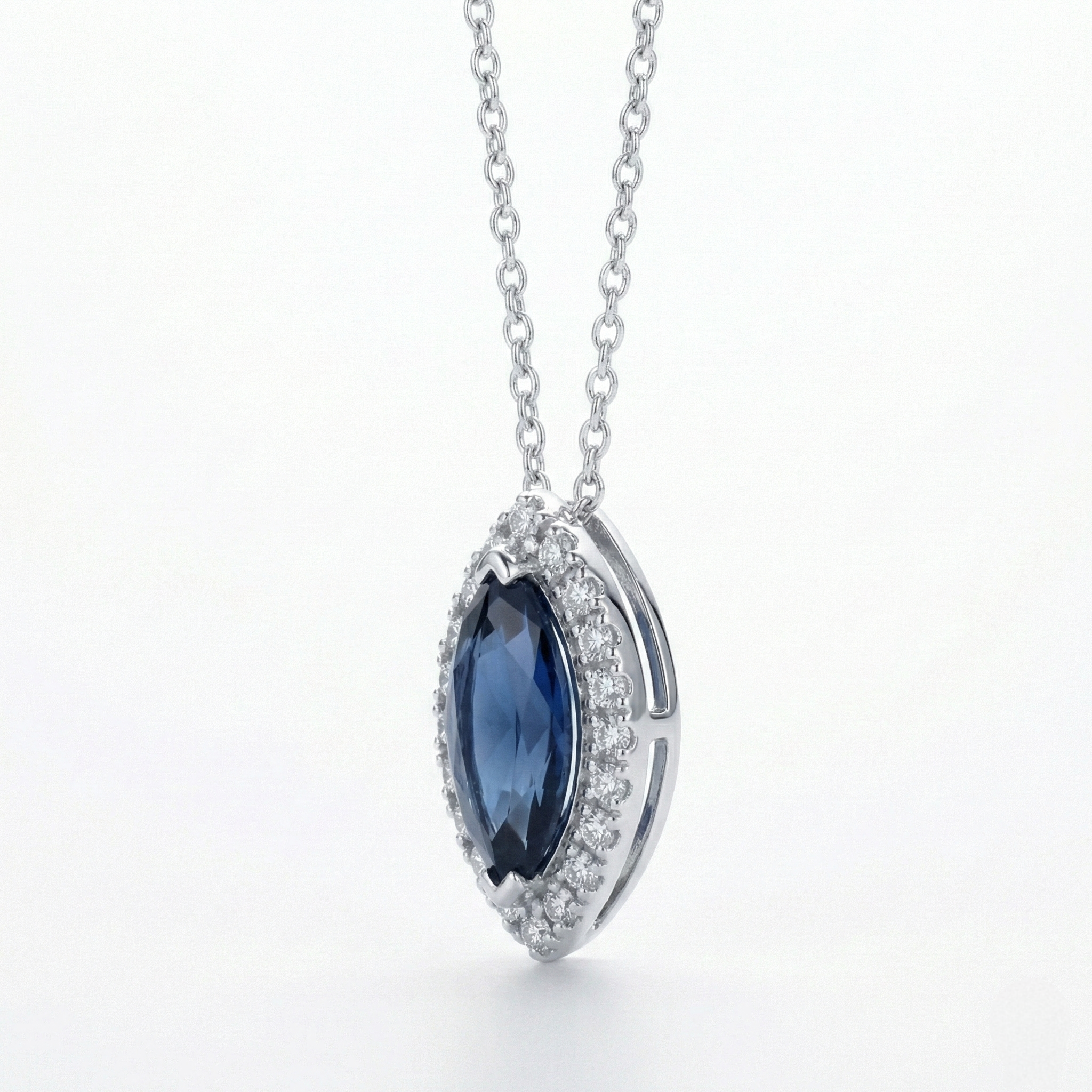 London Blue Marquise Pendant