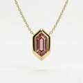 Hexagon-Cut Tourmaline Bezel Pendant