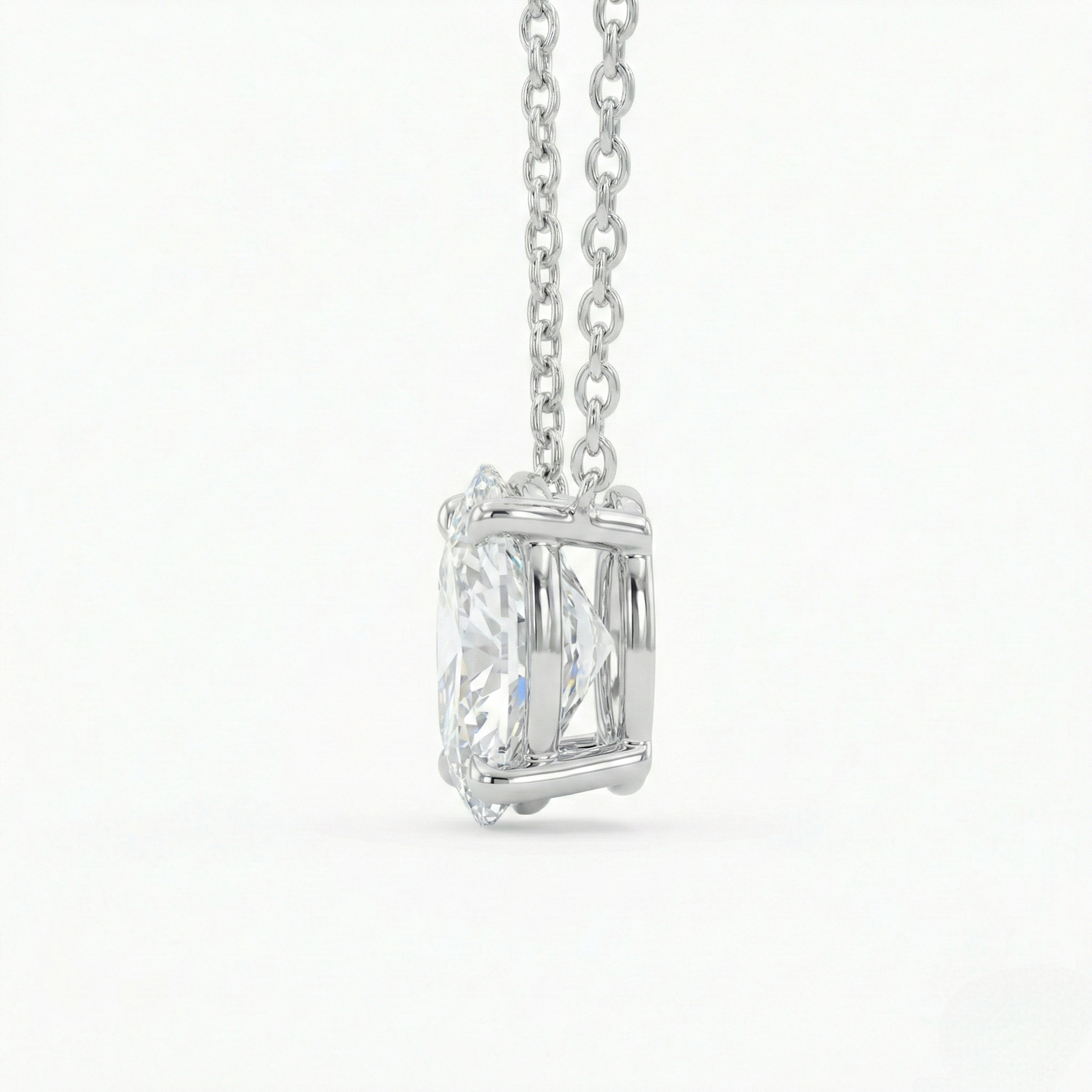 Oval Solitaire Pendant