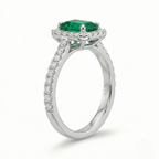 Emerald Halo Ring