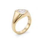 Bombay Shield Diamond Signet Ring