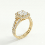 Radiant Halo Split Shank Ring