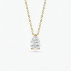 Pear Solitaire Pendant