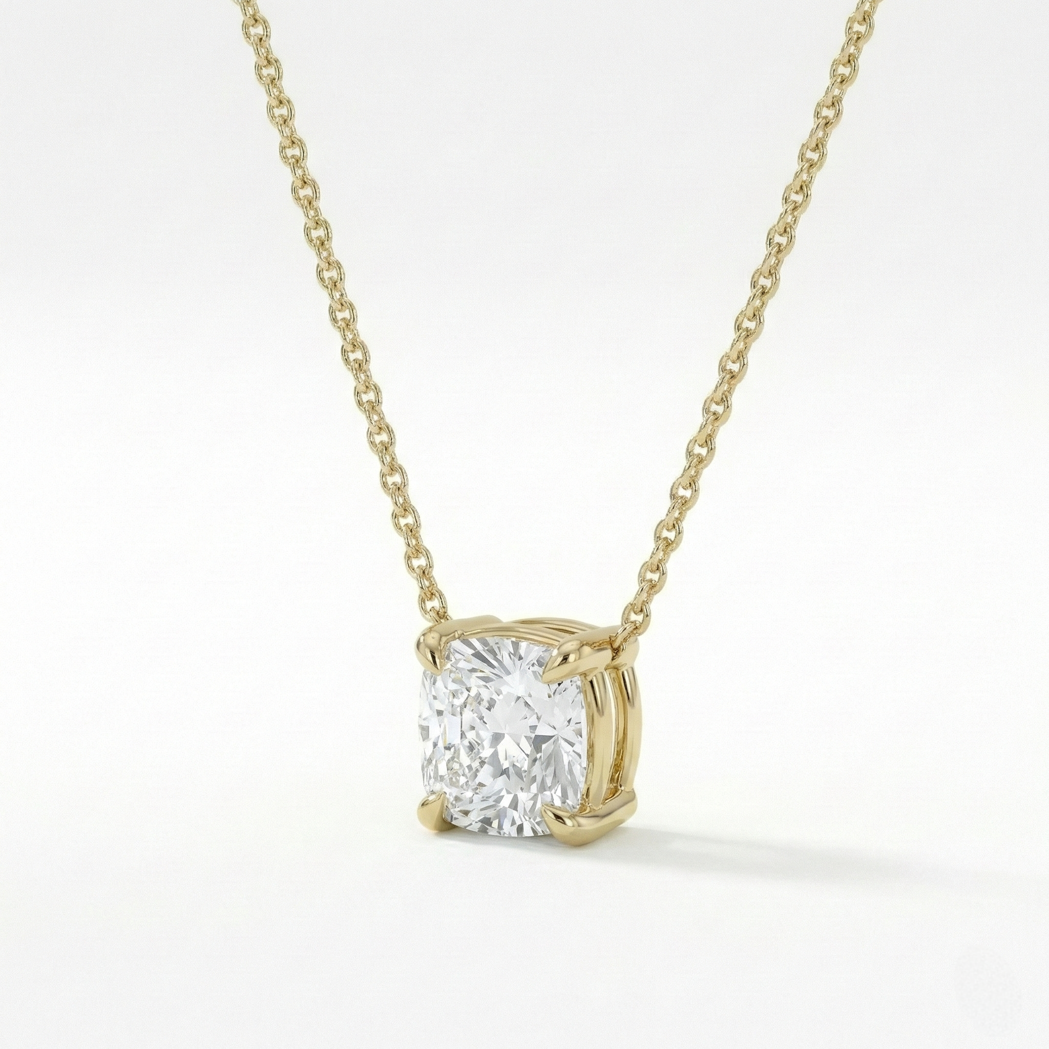 Cushion Solitaire Pendant