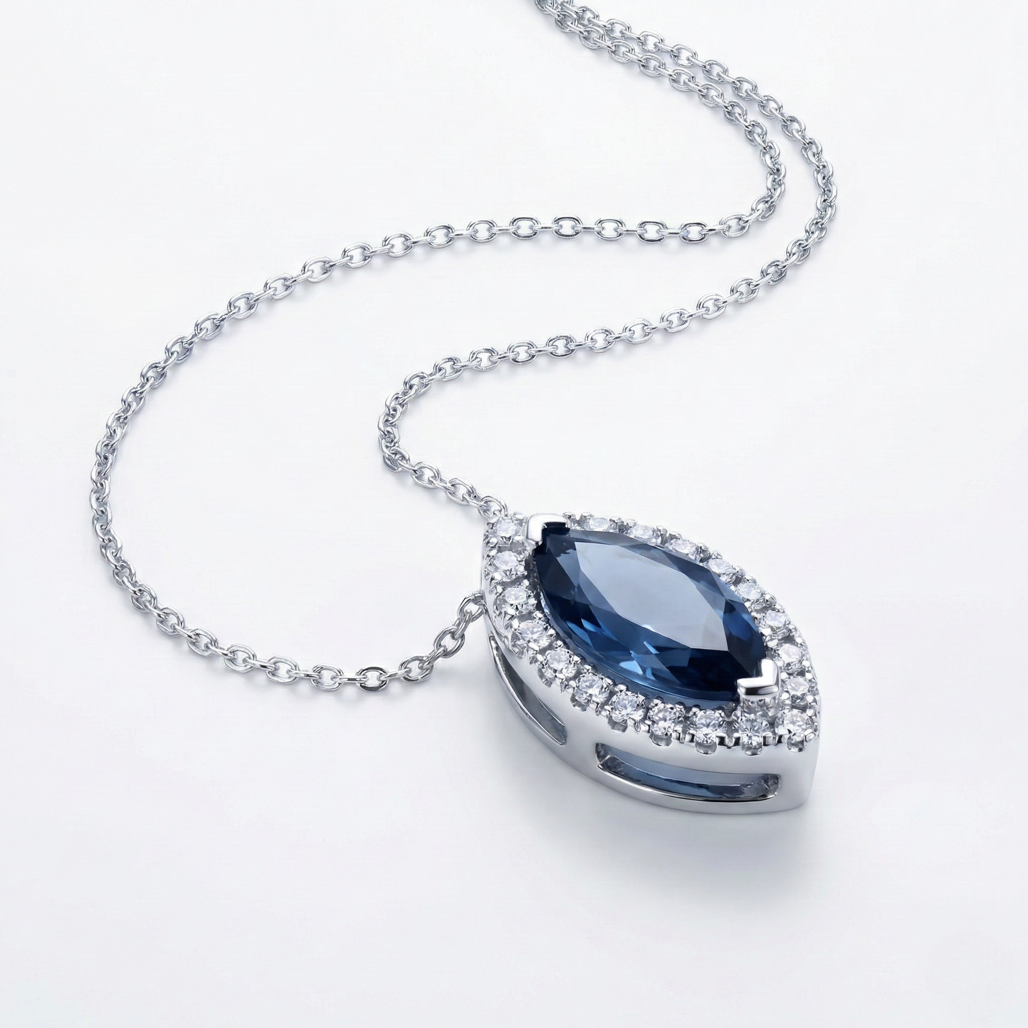 London Blue Marquise Pendant
