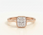 Radiant Bezel Diamond Ring