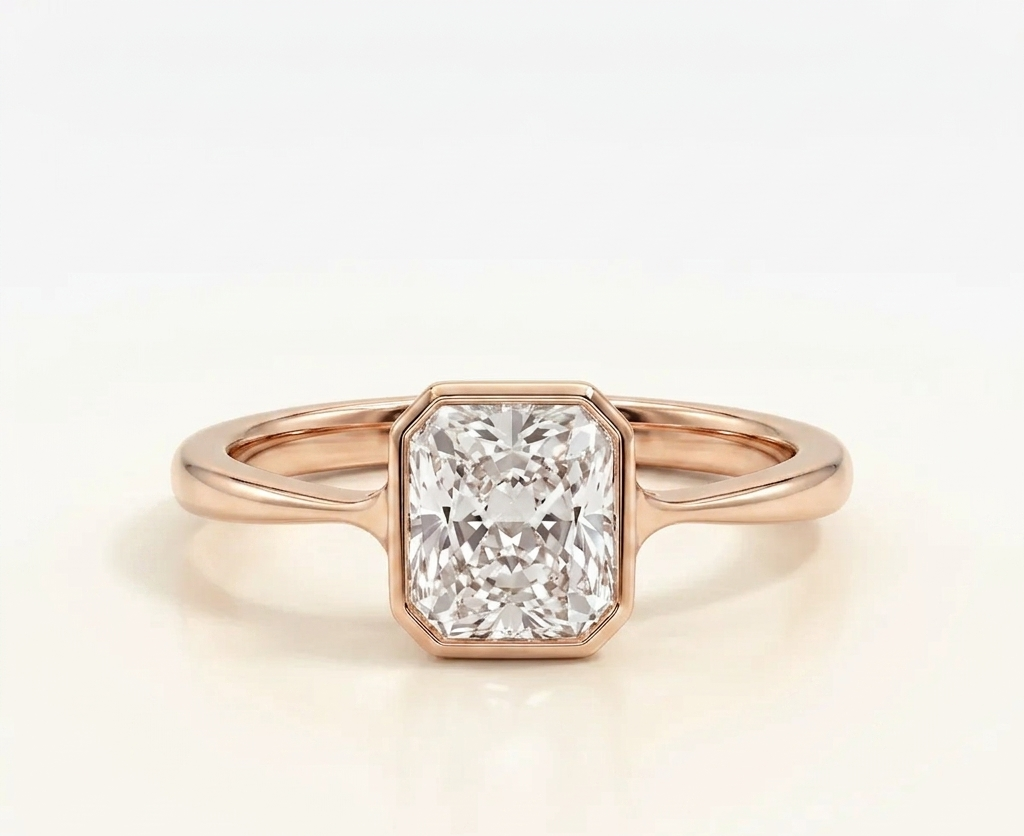 Radiant Bezel Diamond Ring