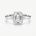 Emerald Cut Bezel Ring