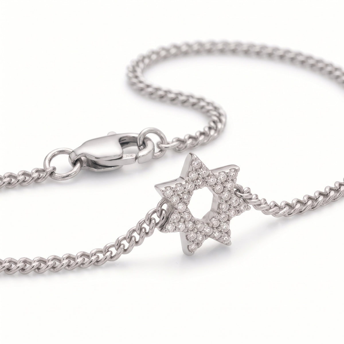 Diamond Star of David Bracelet