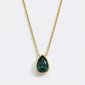 Pear Emerald Bezel Pendant