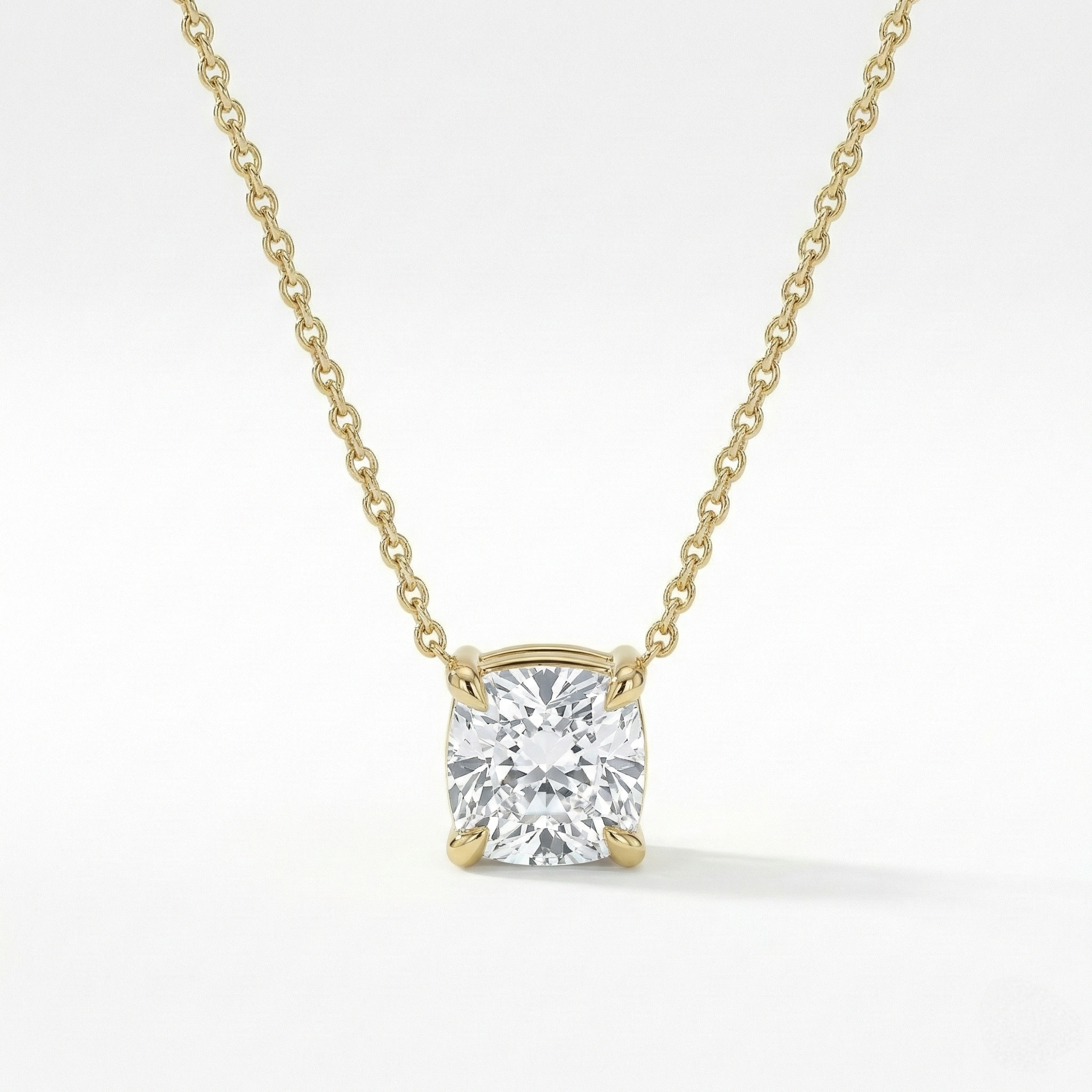 Cushion Solitaire Pendant