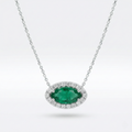 Marquise Emerald Eye Pendant