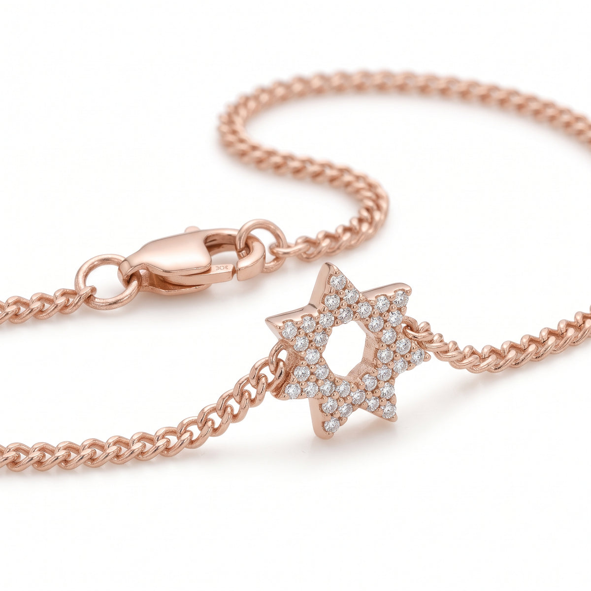 Diamond Star of David Bracelet