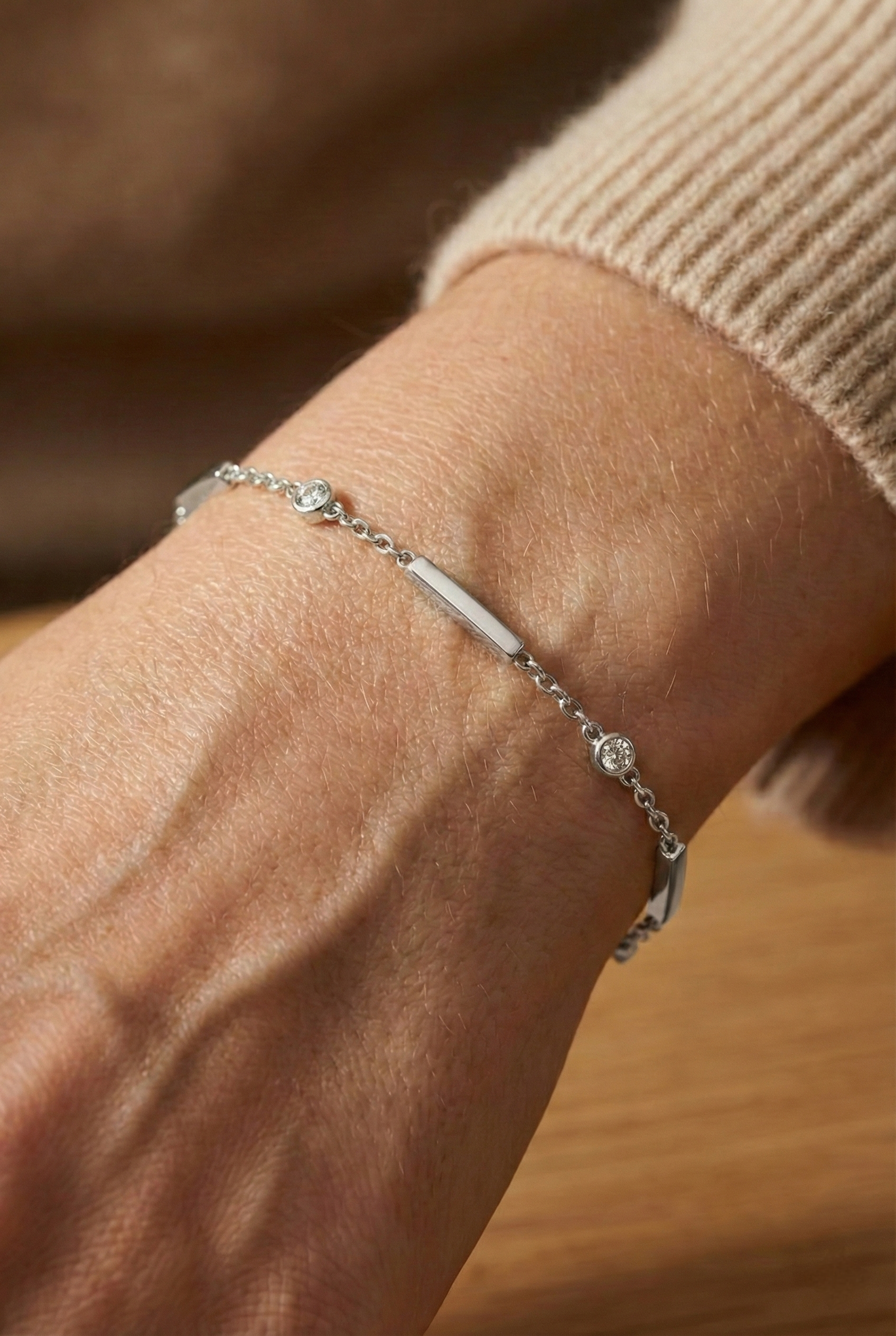 Minimal Diamond Bracelet
