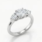 Three Stone Round Diamond Ring