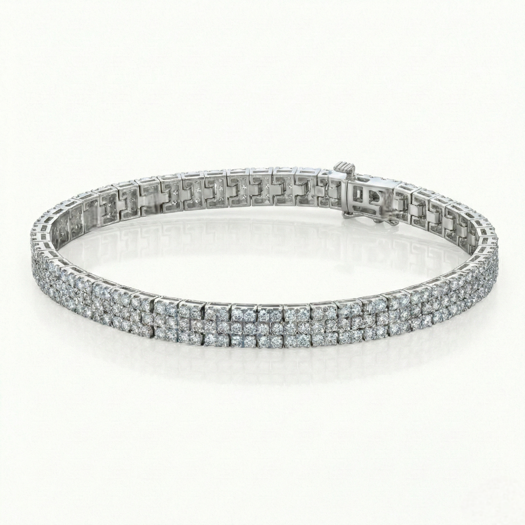 3 Row Diamonds Bracelet