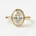 Oval-Cut Bezel Set Ring