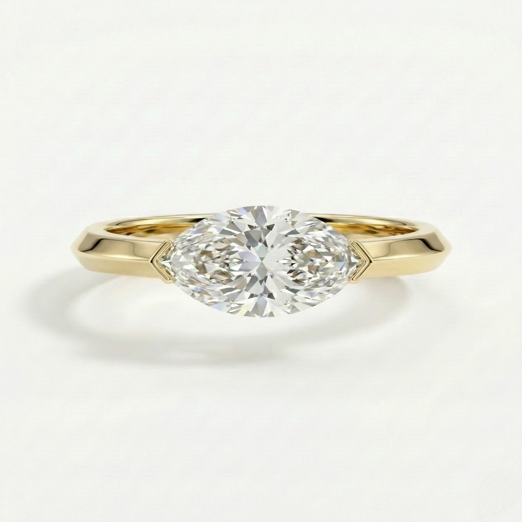 Art Deco Marquise Bezel Set Ring